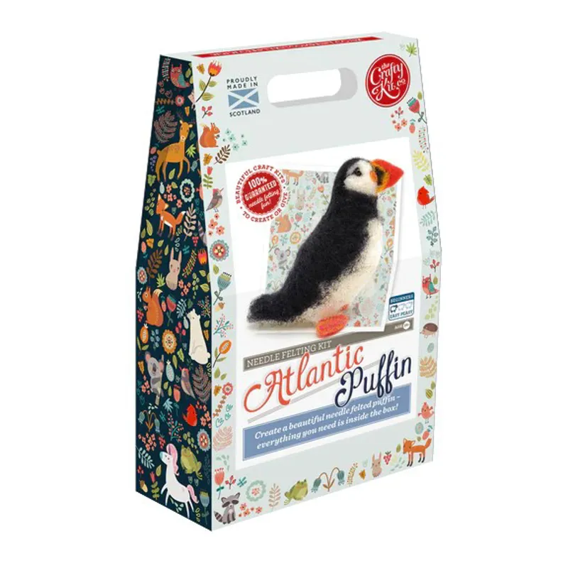 Crafty Kit Company Atlantic Puffin Needle Felting Kit